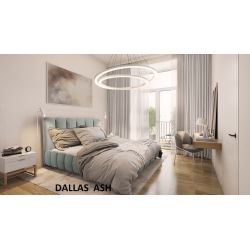 Łóżko tapicerowane Dallas z pojemnikiem i stelażem 140/160/180 x 200 cm spanie.