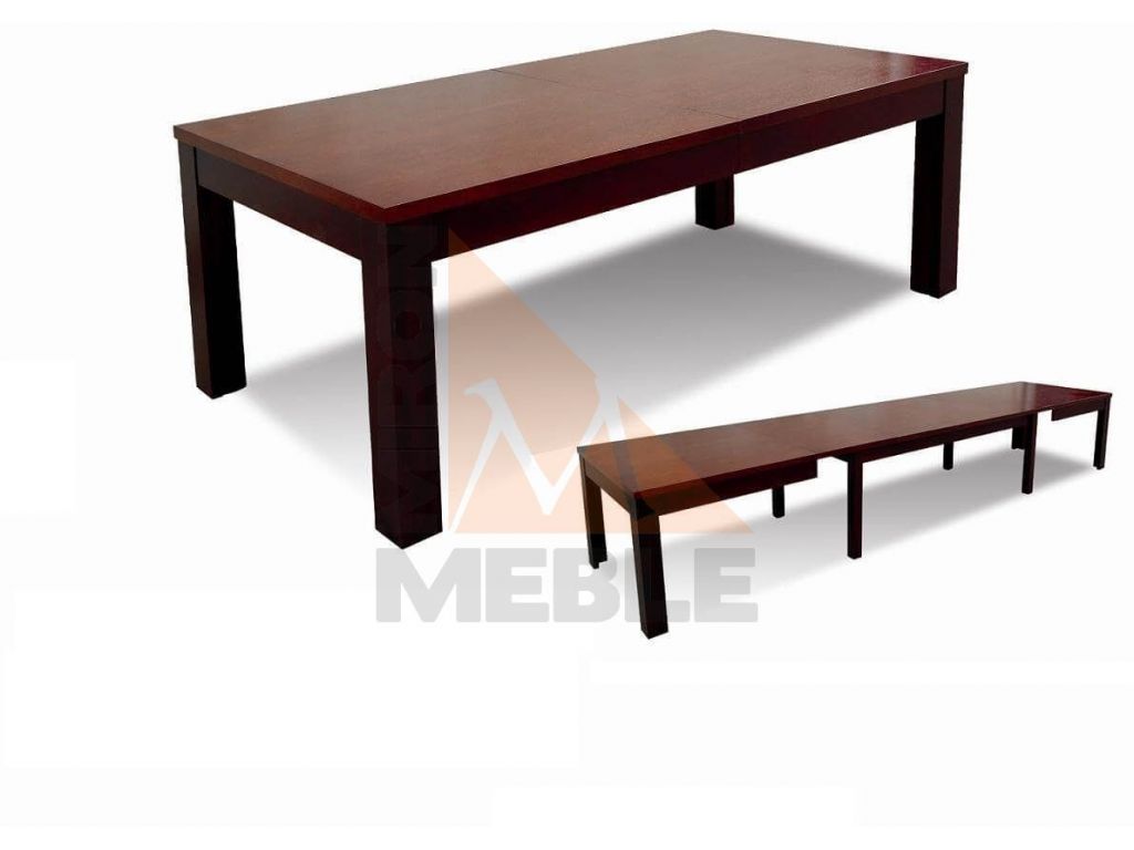 S 24, duży stół rozkładany do jadalni, salonu, fornir bukowy, 100 / 200 / 440 (4 x 60 cm)