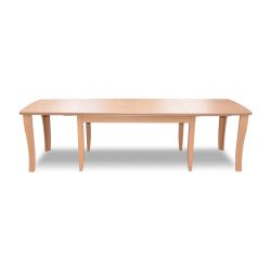 S 26, duży stół rozkładany do jadalni, fornir dębowy, 100 x 160 x 400 cm (4 x 60 cm ).