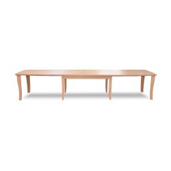 S 26, duży stół rozkładany do jadalni, fornir dębowy, 100 x 160 x 400 cm (4 x 60 cm ).