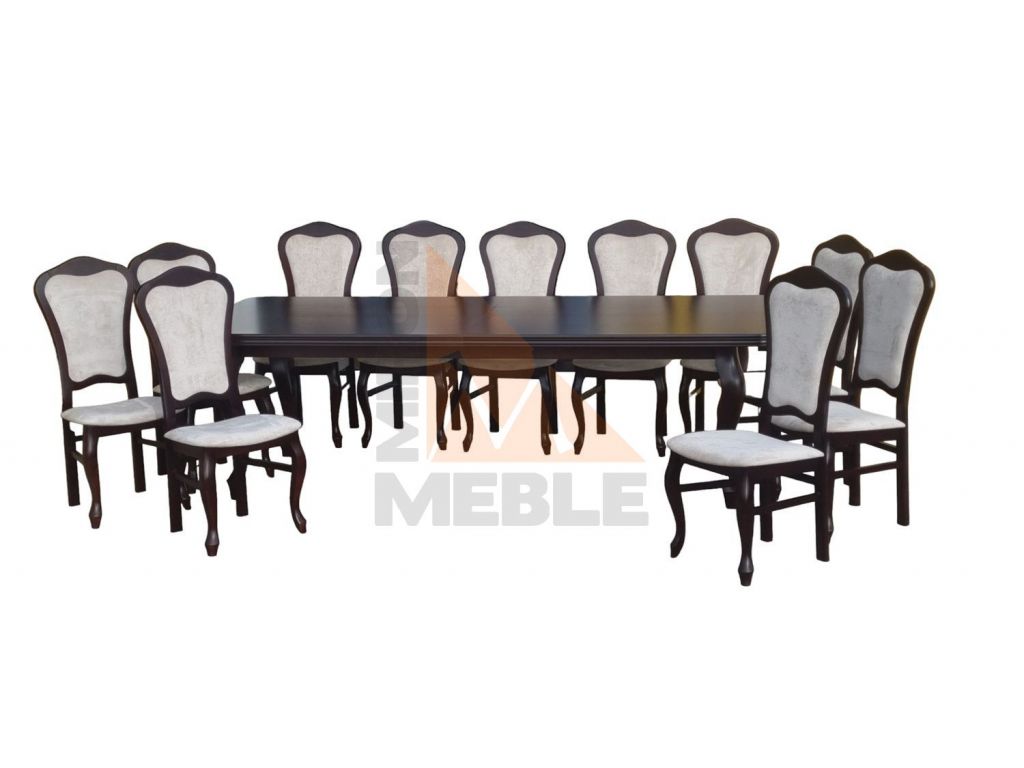 Duży zestaw do jadalni, stół S13, fornir bukowy, wymiar 100 x 250 x 350(2 x 50) , krzesło K30 ,12 szt. Duży zestaw do jadalni, stół S13, fornir bukowy, wymiar 100 x 250 x 350(2 x 50) , krzesło K30 ,12 szt.