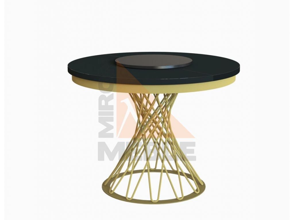 Okrągły stół z rozkładanym blatem w stylu loft LUCCA Okrągły stół z rozkładanym blatem w stylu loft LUCCA