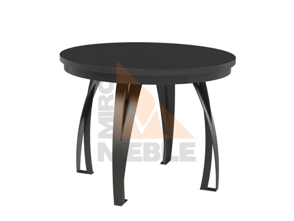 Okrągły stół z rozkładanym blatem w stylu loft LUNGO 100 (+1x40) Okrągły stół z rozkładanym blatem w stylu loft LUNGO 100 (+1x40)