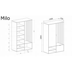GARDEROBA Z LUSTREM MILO