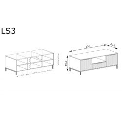 LS-3 NOWOCZESNA SZAFKA RTV