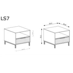 LS-7 NOWOCZESNA SZAFKA NOCNA