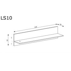 LS-10 PÓŁKA ŚCIENNA