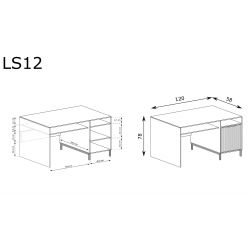 LS-12 NOWOCZESNE BIURKO