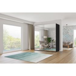 Dwudrzwiowa szafa przesuwna z lustrem oraz drążkiem German 150