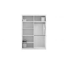 Dwudrzwiowa szafa przesuwna z lustrem oraz drążkiem German 150