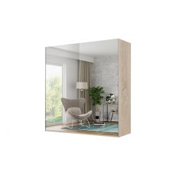 Dwudrzwiowa szafa przesuwna z lustrem oraz drążkiem German 250