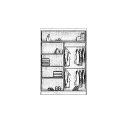 Pojemna dwudrzwiowa szafa przesuwna z lustrem i drążkiem Batumi 120