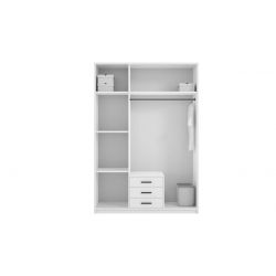 Pojemna szafa na ubrania z drążkiem oraz szufladami Olaf 150