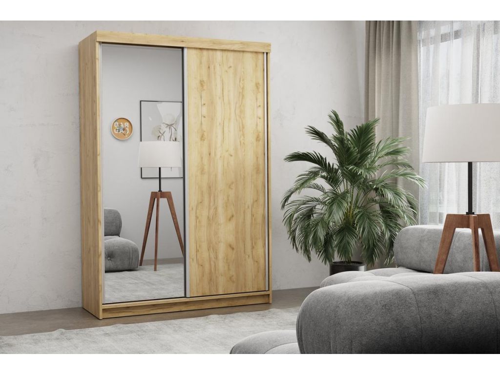 Dwudrzwiowa szafa do garderoby na ubrania z drążkiem Pola 150