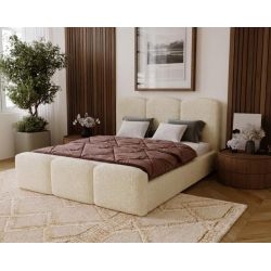 Nowoczesne łóżko tapicerowane do sypialni z pojemnikiem Neli 200x200