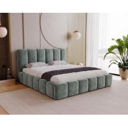 Łóżko tapicerowane do sypialni ze stylowym zagłówkiem Furio 140x200