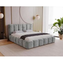 Łóżko tapicerowane do sypialni ze stylowym zagłówkiem Furio 160x200