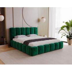 Łóżko tapicerowane do sypialni ze stylowym zagłówkiem Furio 180x200