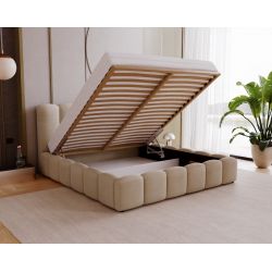 Łóżko tapicerowane do sypialni ze stylowym zagłówkiem Furio 180x200