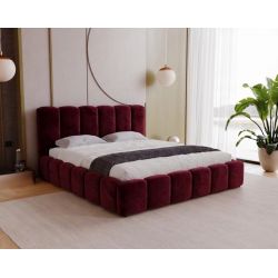 Łóżko tapicerowane do sypialni ze stylowym zagłówkiem Furio 200x200