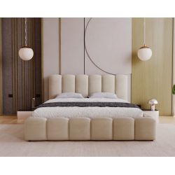 Łóżko tapicerowane do sypialni ze stylowym zagłówkiem Furio 200x200