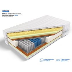Frankhauer Materac multipocket memory z lateksem i kokosem Jazon
