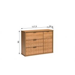 F5, KOMODA, SYSTEM FONTI, wymiar 117,5 x 40,6 x 90 wysokość