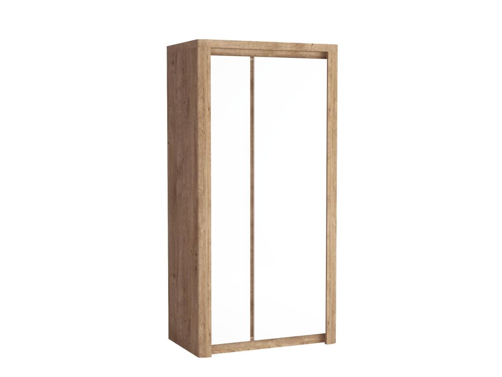 L 1, SZAFA BIAŁA DWUDRZWIOWA, SYSTEM LIVINIO, wymiar 98 cm x 59 cm x 197 wysokość.