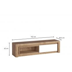 L 9, SZAFKA RTV, SYSTEM LIVINIO, wymiar 162 cm x 40,5 cm x 42 wysokość.