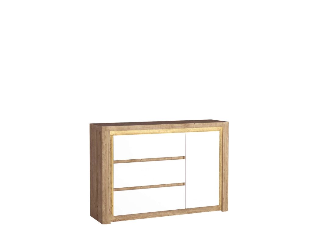 L 15, KOMODA DO SALONU, SYSTEM LIVINIO, wymiar 144 cm x 40,5 cm x 97,5 wysokość.