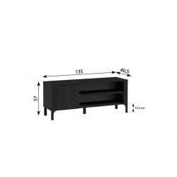 MM 6, MAŁA SZAFKA RTV, SYSTEM MALUMI, wymiar 135 cm x 40,5 cm x 57 wysokość.