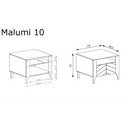 MM 10, SZAFKA NOCNA, SYSTEM MALUMI, wymiar 54 cm x 40,5 cm x 57 wysokość.