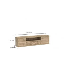 N 13, DUŻA SZAFKA RTV, SYSTEM NATURAL, 195,5 x 40,5 x 51 wysokość.