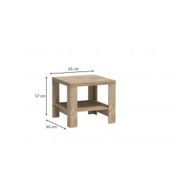 N 19, STOLIK KAWOWY, SYSTEM NATURAL, 65 x 65 x 57 wysokość.