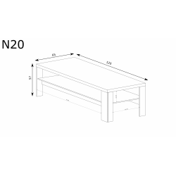 N 20, ŁAWA, SYSTEM NATURAL, 120 x 65 x 57 wysokość.