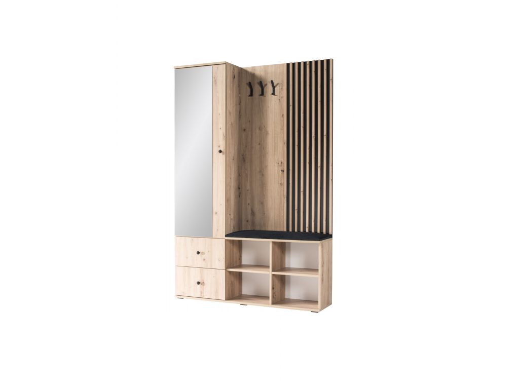 Garderoba, system Cali, wymiar 128,5 cm x 30 cm x 195 cm.