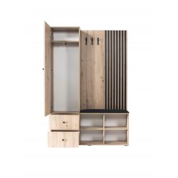 Garderoba, system Cali, wymiar 128,5 cm x 30 cm x 195 cm.