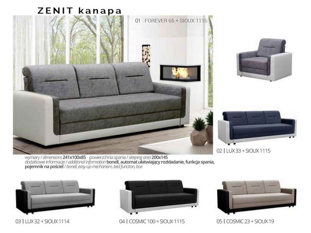 Kanapa ZENIT, bonell, 200 x 145 cm powierzchnia spania. Kanapa ZENIT, bonell, 200 x 145 cm powierzchnia spania.