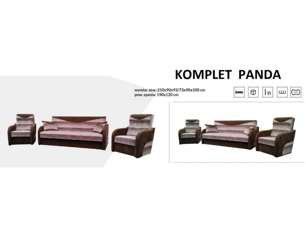 Komplet wypoczynkowy PANDA (wersalka + 2 fotele ). Komplet wypoczynkowy PANDA (wersalka + 2 fotele ).