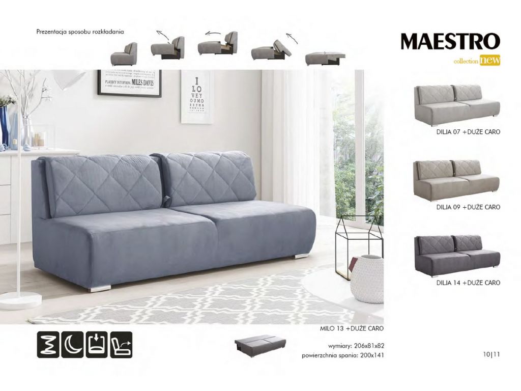 Kanapa MAESTRO, spanie 200 x 141 cm, bonell. Kanapa MAESTRO, spanie 200 x 141 cm, bonell.