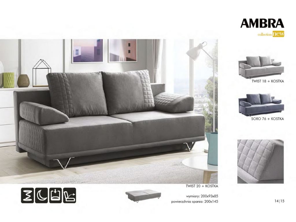 Kanapa AMBRA, bonell, spanie 200 x 145 cm. Kanapa AMBRA, bonell, spanie 200 x 145 cm.