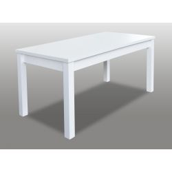 Zestaw do jadalni 21, kolor biały, stół S18-L wymiar 80 x 160 x 200 krzesło K64 6 szt.