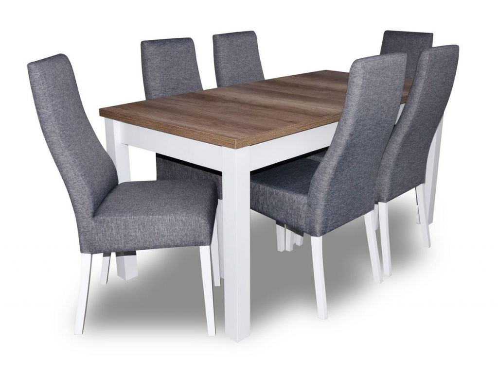 Zestaw do jadalni 23, stół S18-L wymiar 80 x 160 x 200 krzesło K63A, 6 szt. Zestaw do jadalni 23, stół S18-L wymiar 80 x 160 x 200 krzesło K63A, 6 szt.